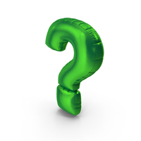 Foil Balloon Question Mark Green PNG & PSD Images