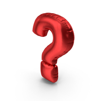 Foil Balloon Question Mark Red PNG & PSD Images