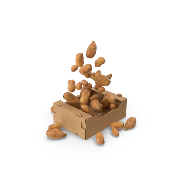 Box With Sweet Potatoes PNG & PSD Images