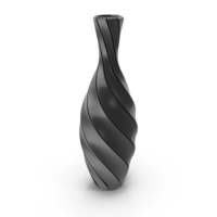 Twisted Black Vase PNG & PSD Images