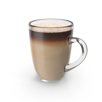 Big Glass Coffee Cup With Milk PNG & PSD Images