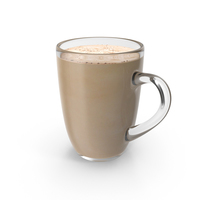 Big Glass Coffee Cup With Milk PNG & PSD Images