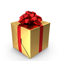 Gift Gold and Red PNG & PSD Images