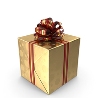 Gift Gold and Red PNG & PSD Images