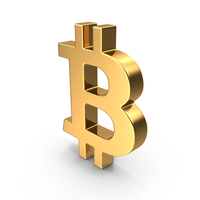 Gold Bitcoin Symbol PNG & PSD Images