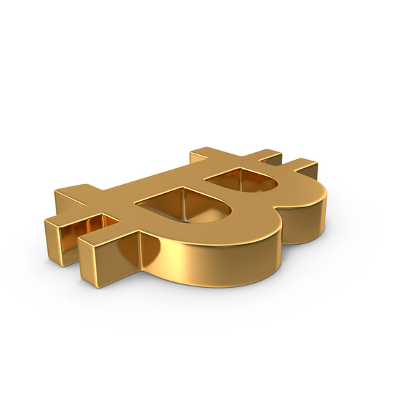Gold Bitcoin Symbol PNG & PSD Images