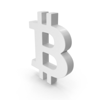 White Bitcoin Symbol PNG & PSD Images