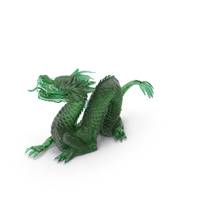 Jade Dragon Statuette PNG & PSD Images