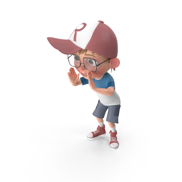 Cartoon Boy Cheering PNG & PSD Images