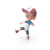 Cartoon Boy Kicking PNG & PSD Images