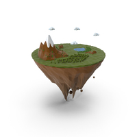 Island  lowpoly PNG & PSD Images