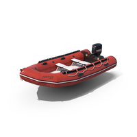 Rigid-Hulled Inflatable Boat with Motor PNG & PSD Images