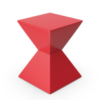 Red Rocco End Table in High Gloss PNG & PSD Images