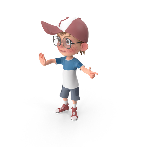 Cartoon Boy Direct Attention PNG & PSD Images