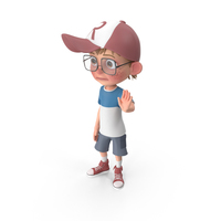 Cartoon Boy Goodbye PNG & PSD Images
