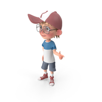 Cartoon Boy Pointing PNG & PSD Images