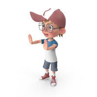 Cartoon Boy Stop PNG & PSD Images