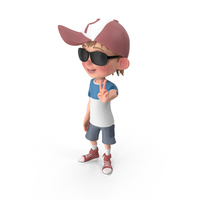 Cartoon Boy Wearing Sunglasses PNG & PSD Images