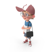 Cartoon Boy Travelling PNG & PSD Images