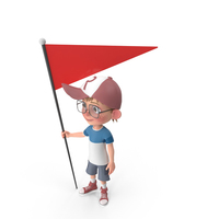 Cartoon Boy At Checkpoint PNG & PSD Images