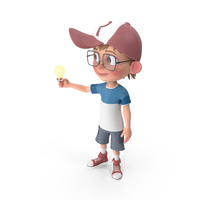 Cartoon Boy Has An Idea PNG & PSD Images