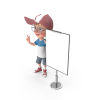 Cartoon Boy At Presentation PNG & PSD Images