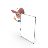 Cartoon Boy At Presentation PNG & PSD Images