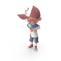 Cartoon Boy Searching PNG & PSD Images
