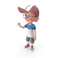 Cartoon Boy Holding a Sign PNG & PSD Images
