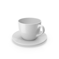 Small Cup with White Plate PNG & PSD Images