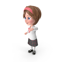Cartoon Girl Cheering PNG & PSD Images