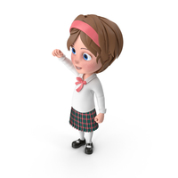 Cartoon Girl Cheering PNG & PSD Images