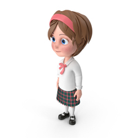 Cartoon Girl Idle PNG & PSD Images