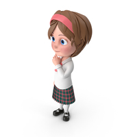 Cartoon Girl Idle PNG & PSD Images