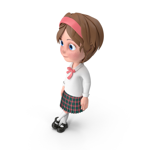 Cartoon Girl Leaning On Wall PNG & PSD Images