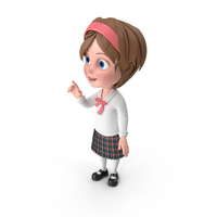 Cartoon Girl Talking PNG & PSD Images