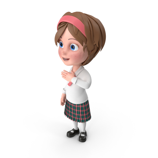 Cartoon Girl Talking PNG & PSD Images