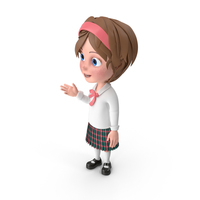 Cartoon Girl Talking PNG & PSD Images
