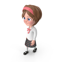 Cartoon Girl Walking PNG & PSD Images