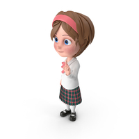 Cartoon Girl Attention PNG & PSD Images