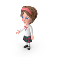 Cartoon Girl Stunned PNG & PSD Images