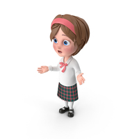 Cartoon Girl Lost PNG & PSD Images