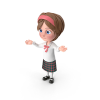 Cartoon Girl Lost PNG & PSD Images