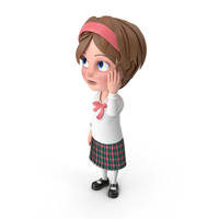 Cartoon Girl Confused PNG & PSD Images