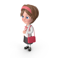 Cartoon Girl Traveling PNG & PSD Images