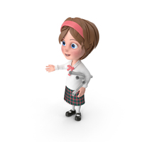 Cartoon Girl Holding Plans PNG & PSD Images