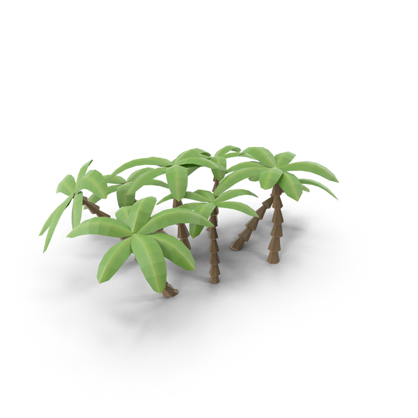 Low Poly Palm Trees PNG & PSD Images