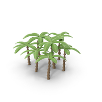 Low Poly Palm Trees PNG & PSD Images