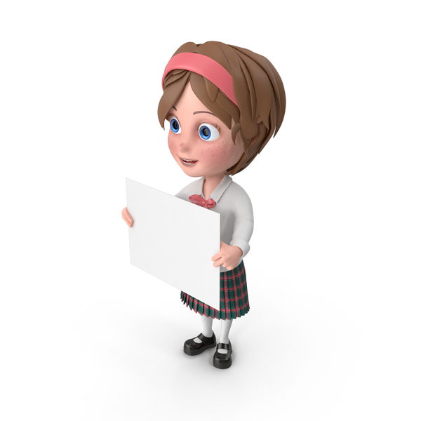Cartoon Girl Holding Sign PNG & PSD Images Cartoon Girl Holding Sign PNG & PSD Images