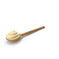 Wooden Spoon With Ice Cream PNG & PSD Images
